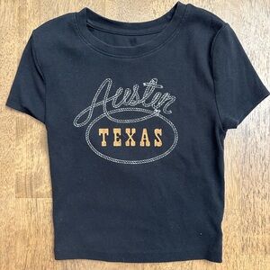 Austin Texas Kids Black T-Shirt